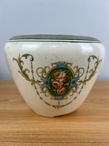 Roseville Pottery 1910s White Creamware Rosalie Jeanette Jardiniere