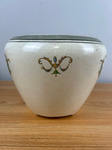 Roseville Pottery 1910s White Creamware Rosalie Jeanette Jardiniere