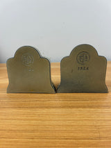 American Encaustic Tile Company AET CO 1926 Child & Bunny Bookend Pair