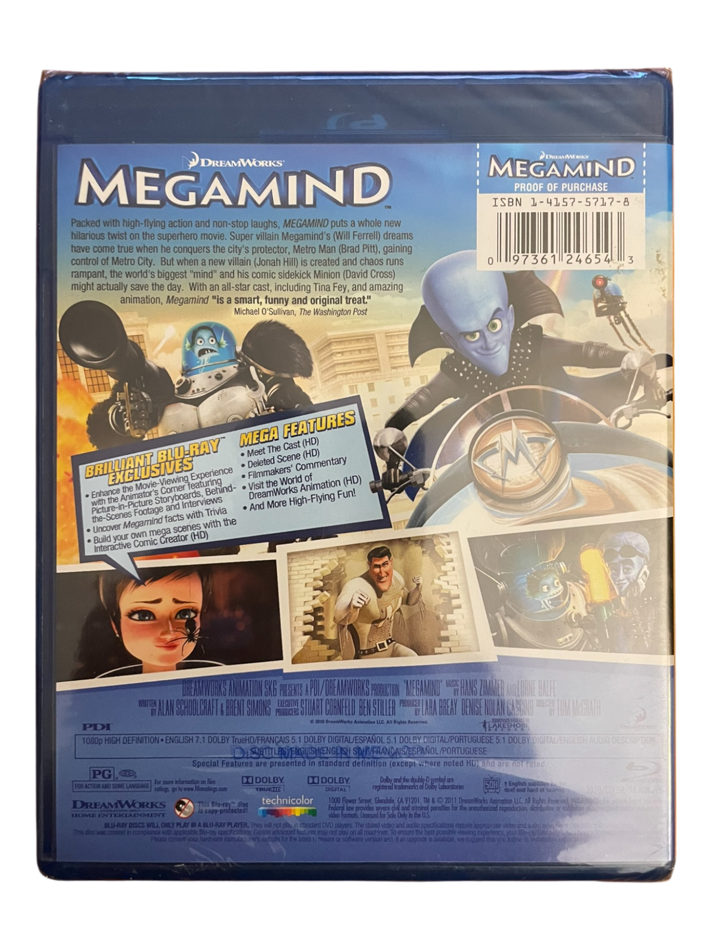 Megamind (Blu-ray, 2010) Brand New Sealed