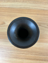 Japanese 19th Century Meiji Period Black Cloisonne Iris Decorated Vase