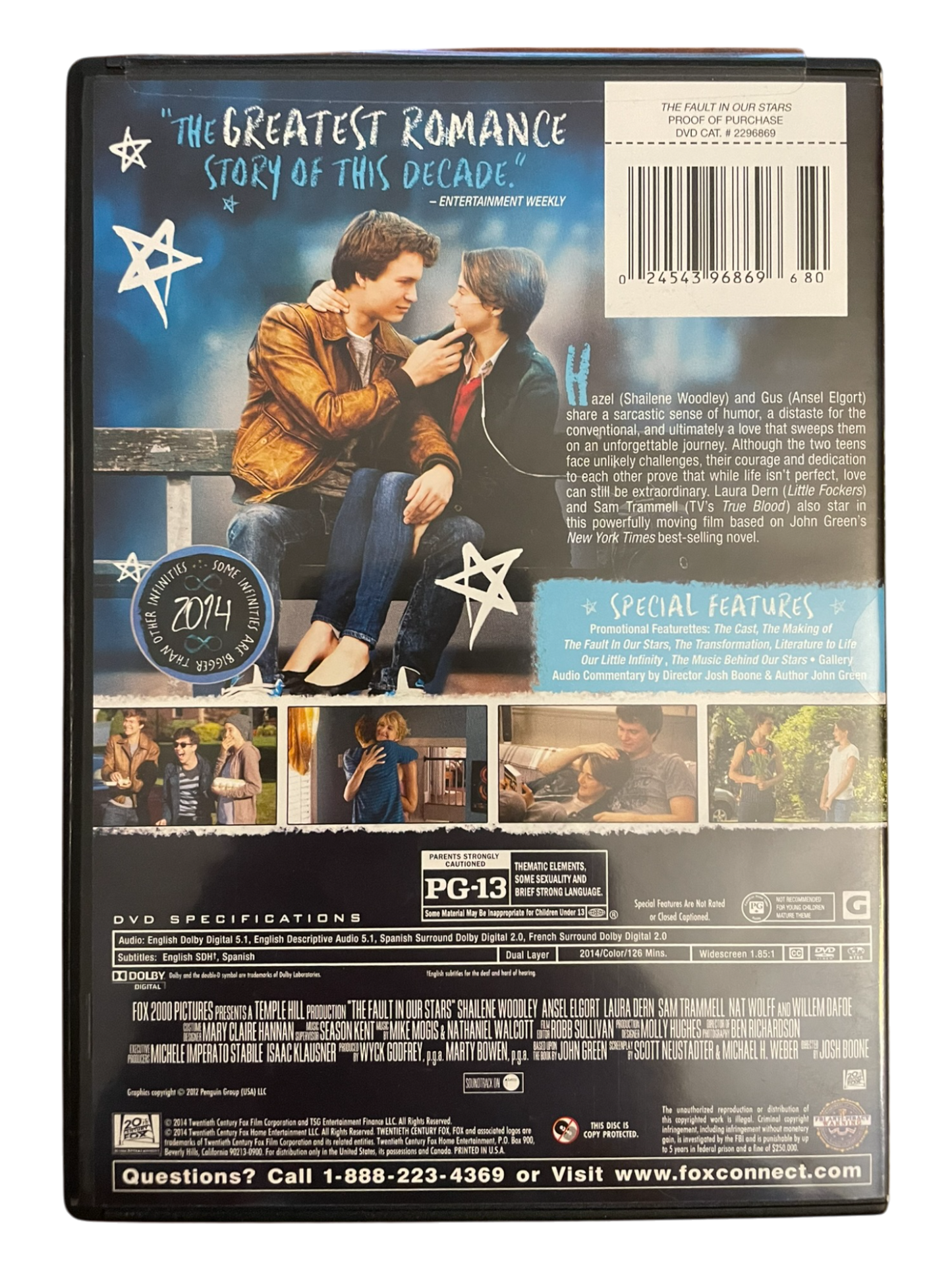 The Fault in Our Stars (DVD, 2014, Widescreen)