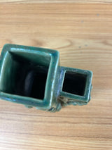 California Mid Century Modern Green Art Pottery Bamboo Planter