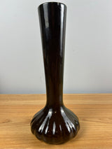 Owens 1900s Standard Glaze Floral Decorated Standard Glaze Long Neck Vase