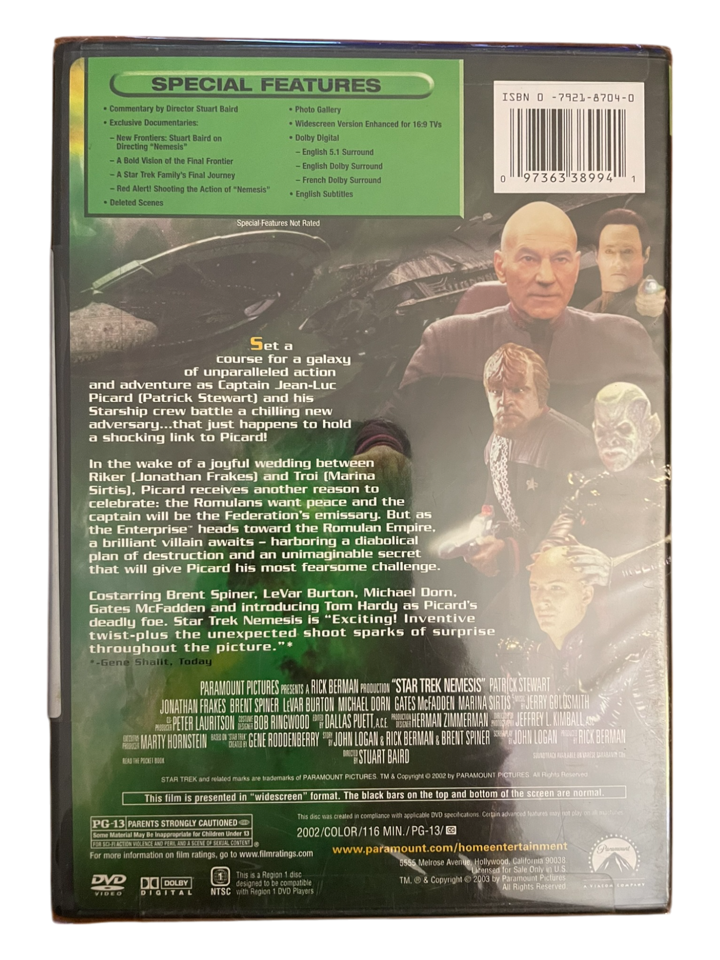 Star Trek Nemesis (DVD, 2002) Widescreen Collection - NEW SEALED