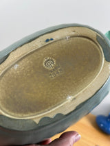 Rookwood Art Pottery 1927 Two Tone Green Art Deco Console Bowl 2848