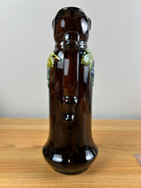 Peters And Reed Art Pottery Standard Glaze Grape Motif Handled Ewer