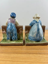 Rookwood Pottery 1929 Dutch Boy And Girl Bookends 6022 Toohey