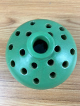 Cherokee Pottery Matte Green Art And Crafts Flower Frog Vase