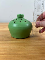 Cherokee Pottery Matte Green Art And Crafts Flower Frog Vase