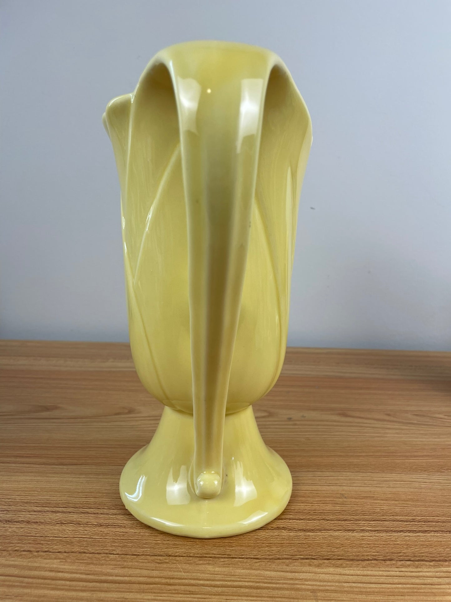 10" Yellow Shawnee Art Pottery Double Handle Floral Vase-#250