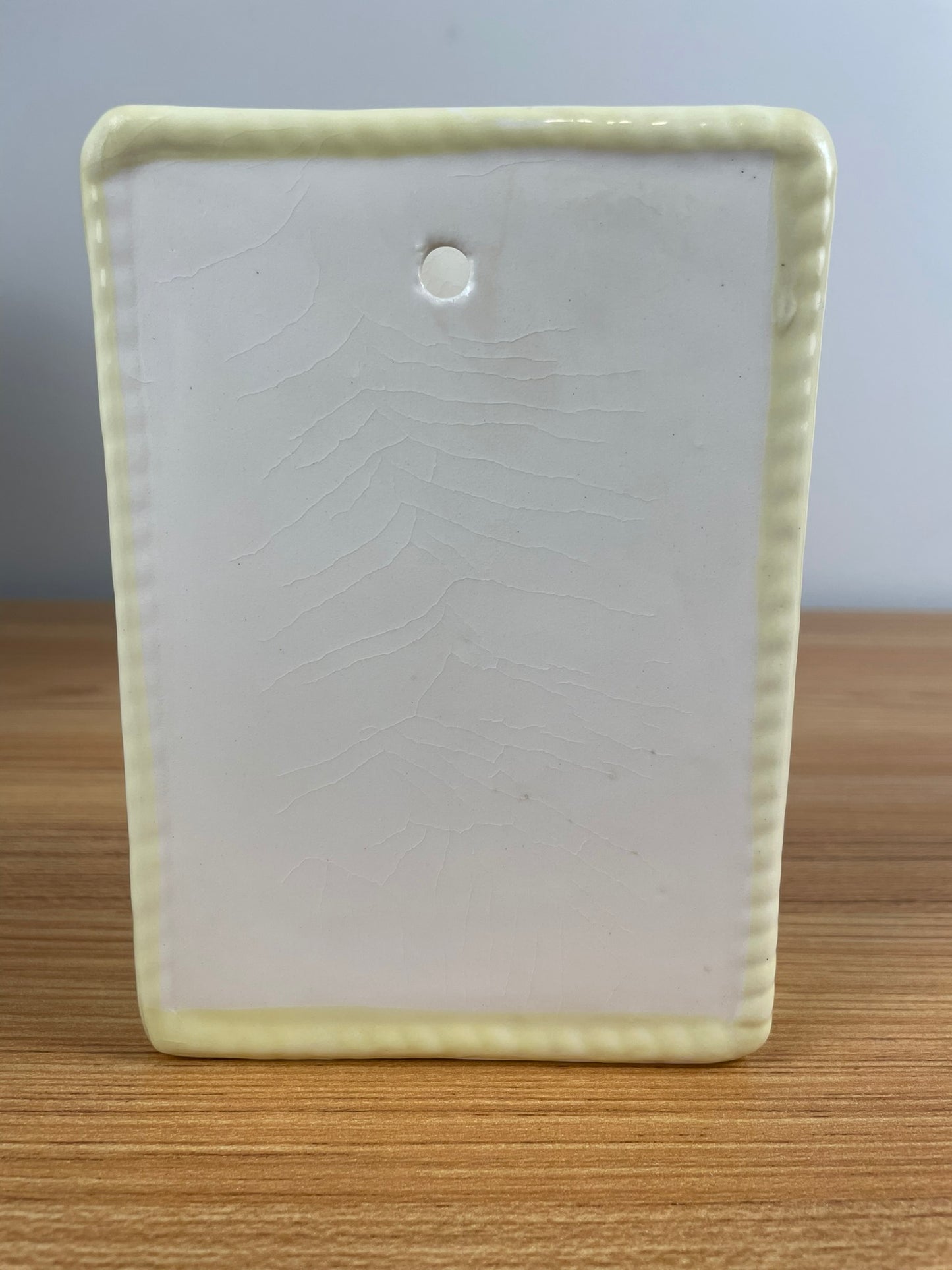 Block Pottery Floral Art Pottery Mid Century Wall Pocket 6"x4-1/4"