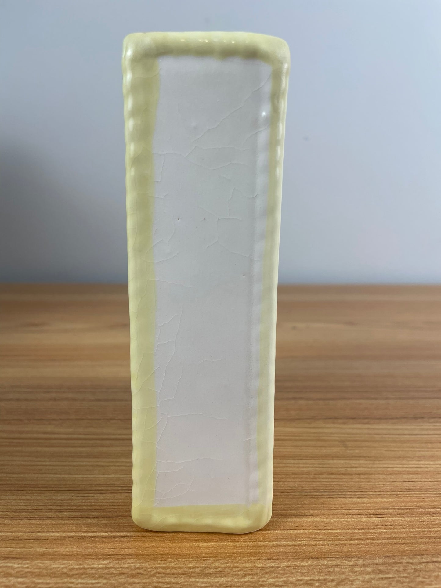 Block Pottery Floral Art Pottery Mid Century Wall Pocket 6"x4-1/4"