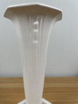 ROSEVILLE ART POTTERY RUSSCO 8.5" BUD VASE #695-8 IN IVORY MATTE WHITE