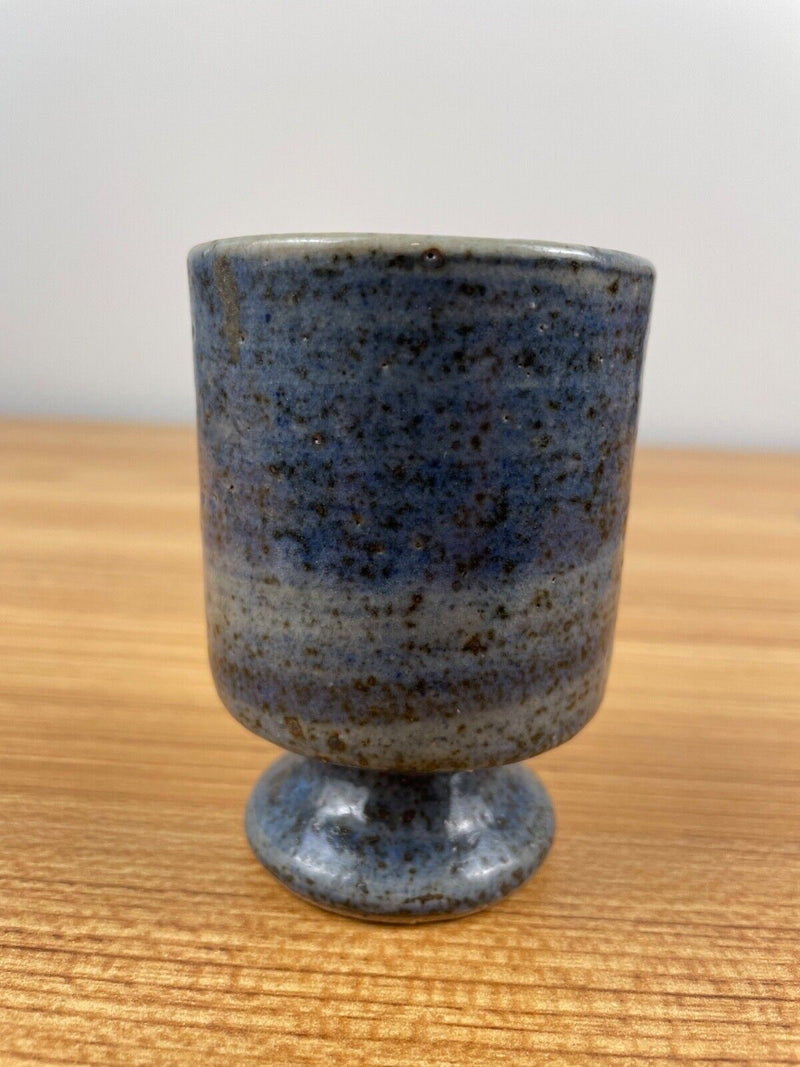 MAR CAL Small Footed Goblet Japan Art Pottery 3.25" MCM Mid Century With Sticker