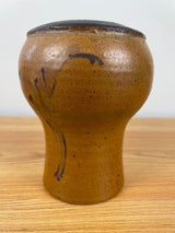 Studio Pottery by Jan Sadowski of MI earth tone MCM Brown Vase 6" Tall