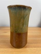 The Spring Street Pottery Studio Eureka Springs Arkansas Green Brown Vase