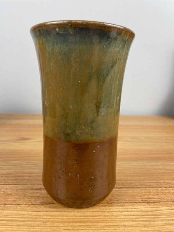 The Spring Street Pottery Studio Eureka Springs Arkansas Green Brown Vase