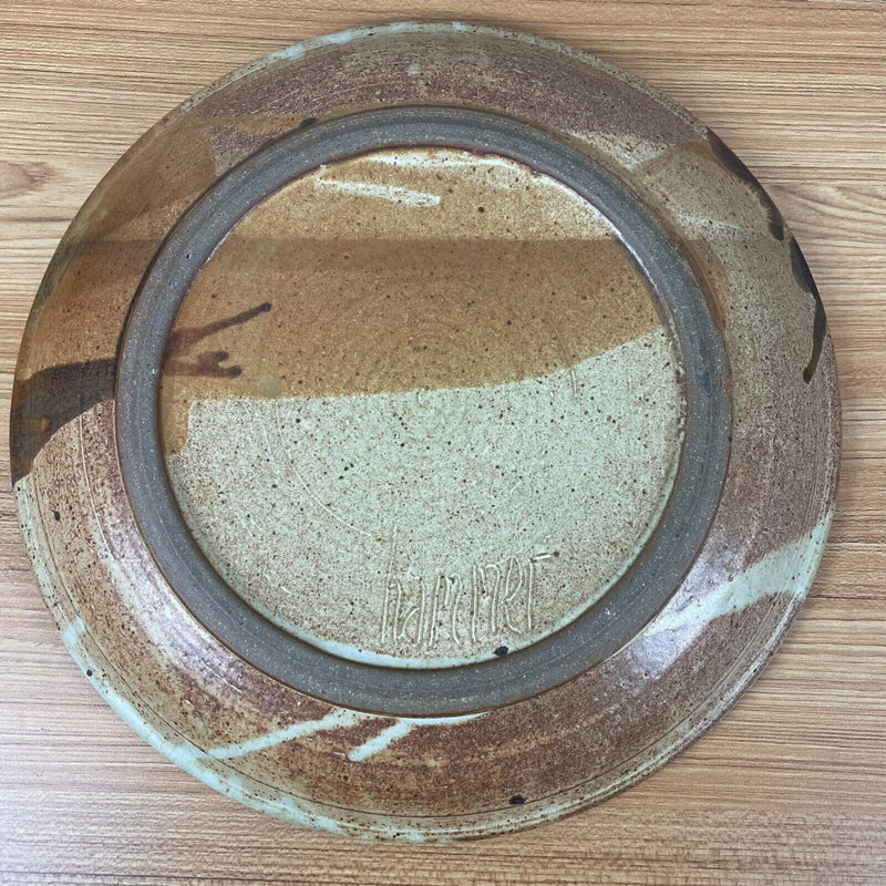 ALEPH LYNN HAMMER mid century pottery Vintage Platter / Charger 14" Diameter