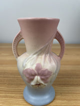 1930's Vintage Hull Art Pottery Matte Orchid 2 Handle Vase 303 - 4.5” -