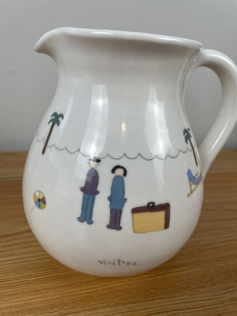 Beth Mueller 2002 Ceramic Pottery Pitcher / Vase 6.5" Tall - Visitors