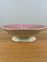 Cowan Pottery Art Deco Pedestal Centerpiece Display Apple Blossom Pink Bowl