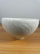 Elizabeth Lurie Pewabic Artist Ivory Carved Porcelain Art Pottery Bowl 7" Diame