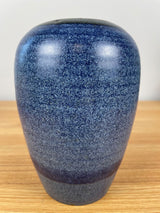 TED SCATCHARD VERMONT 6.5" Tall Banded Blue Stoneware Art Pottery Signed Vase