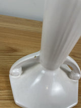 ROSEVILLE ART POTTERY RUSSCO 8.5" BUD VASE #695-8 IN IVORY MATTE WHITE