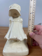 Sunbonnet Sue Figural Girl Bookend Cowan Pottery # 521 Art Deco Vintage 1929