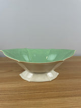 Vintage Cowan Art Pottery Seahorse Green Footed Console Pedestal Bowl 12" Across