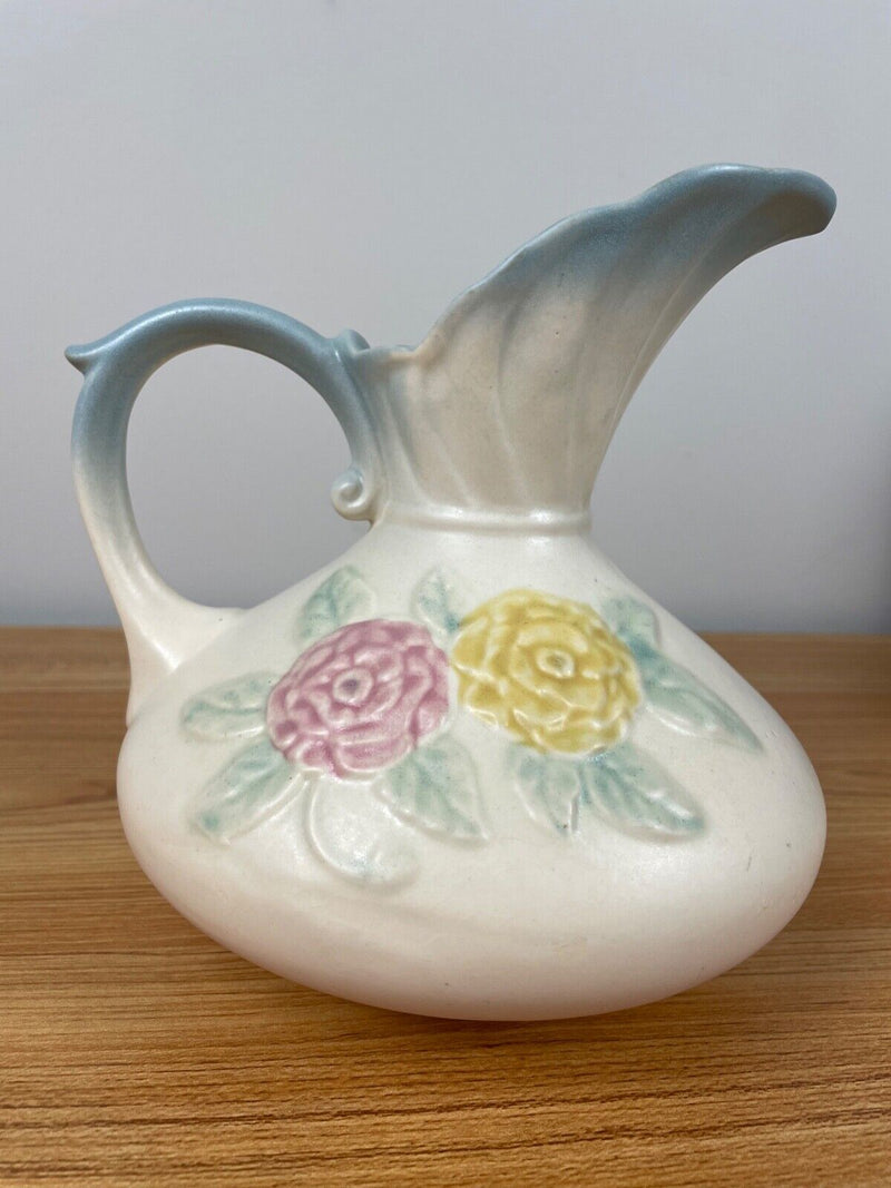 Antique Hull Pottery Rose Ewer / Pitcher 105 7" Excellent Cond 7" x 7" x 6.5"