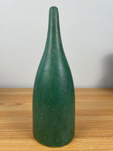 Zanesville Stoneware Arts & Crafts Matte Green Pottery Funeral/Cemetery Vase