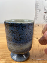 MAR CAL Small Footed Goblet Japan Art Pottery 3.25" MCM Mid Century With Sticker