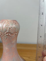 Vintage Gonder Art Pottery Bottle Vase Blue Green Pink Gloss Glaze 9.5" MCM