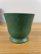 1930's Cornelison Art Pottery Bybee KY Matte Green Footed Vase Jardiniere