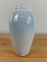 Leon Kula MCM Studio Pottery 6.5” Classical Vase Form Light Blue Glaze