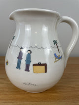 Beth Mueller 2002 Ceramic Pottery Pitcher / Vase 6.5" Tall - Visitors