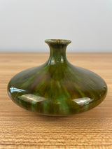 Roseville (Attributed) Blended Glaze Majolica Ink Well Vase, #804, Brown/Green