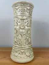 Antique Weller Pottery Vase 14” Clinton White Art Nouveau Mermaid ladies & vines