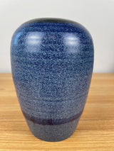 TED SCATCHARD VERMONT 6.5" Tall Banded Blue Stoneware Art Pottery Signed Vase