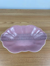 Cowan Pottery Art Deco Pedestal Centerpiece Display Apple Blossom Pink Bowl