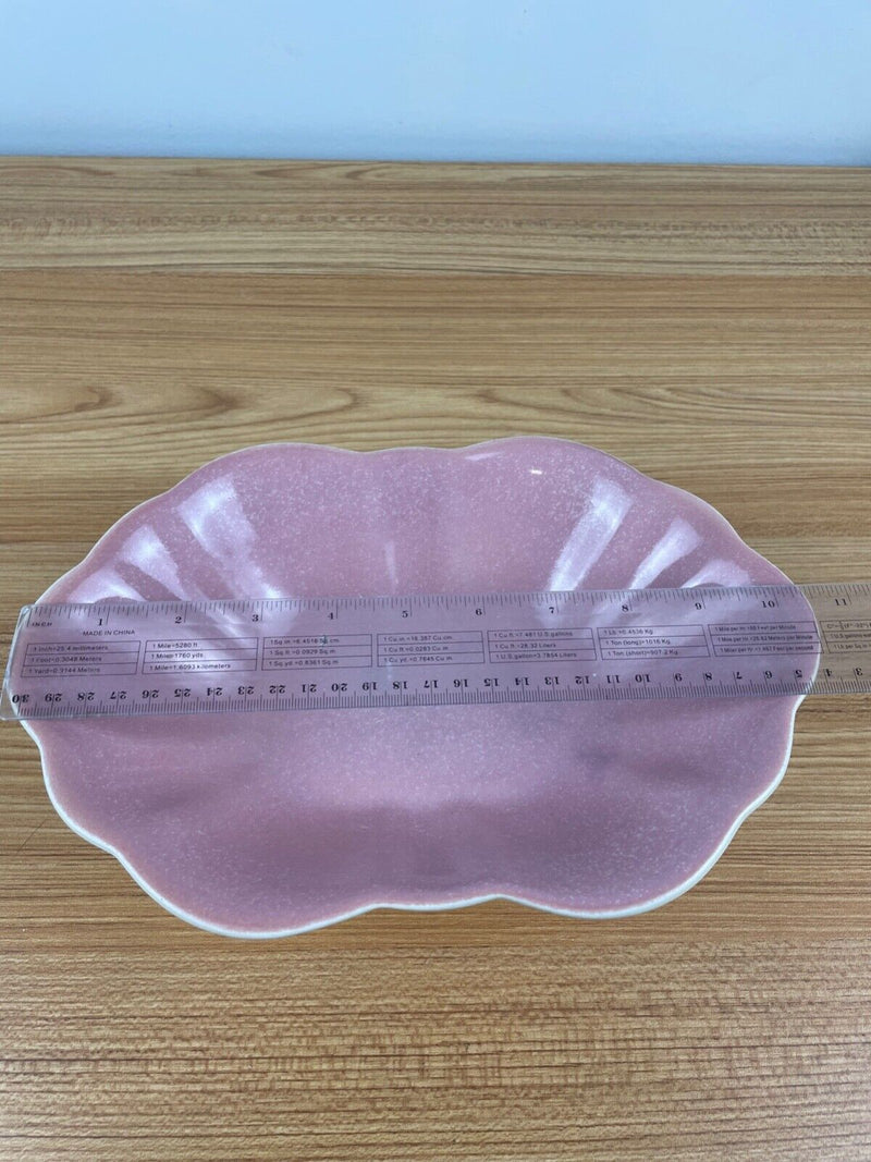 Cowan Pottery Art Deco Pedestal Centerpiece Display Apple Blossom Pink Bowl