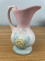 Vintage Hull Art Pottery Handled Vase/Pitcher Pastel Matte Finish #128 - 4 3/4"