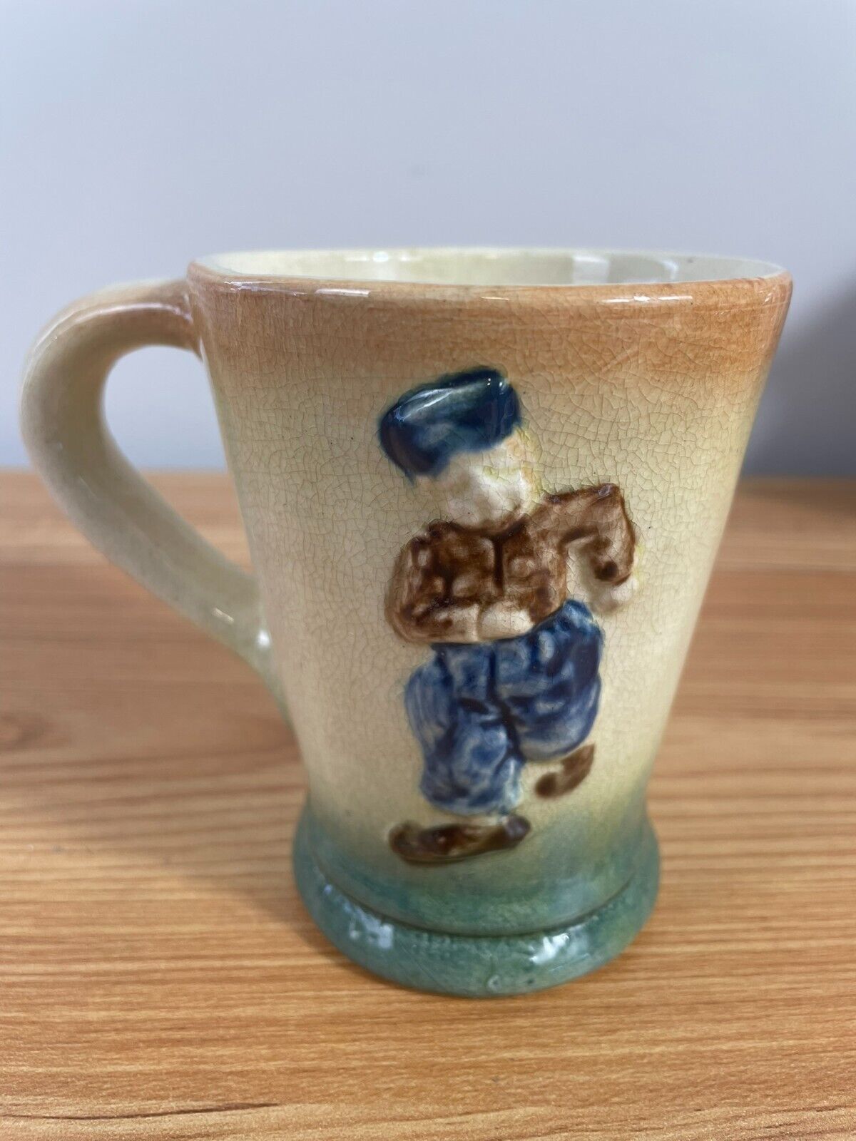 Roseville Holland 1916 Antique Pottery Brown Green Dutch Mugs