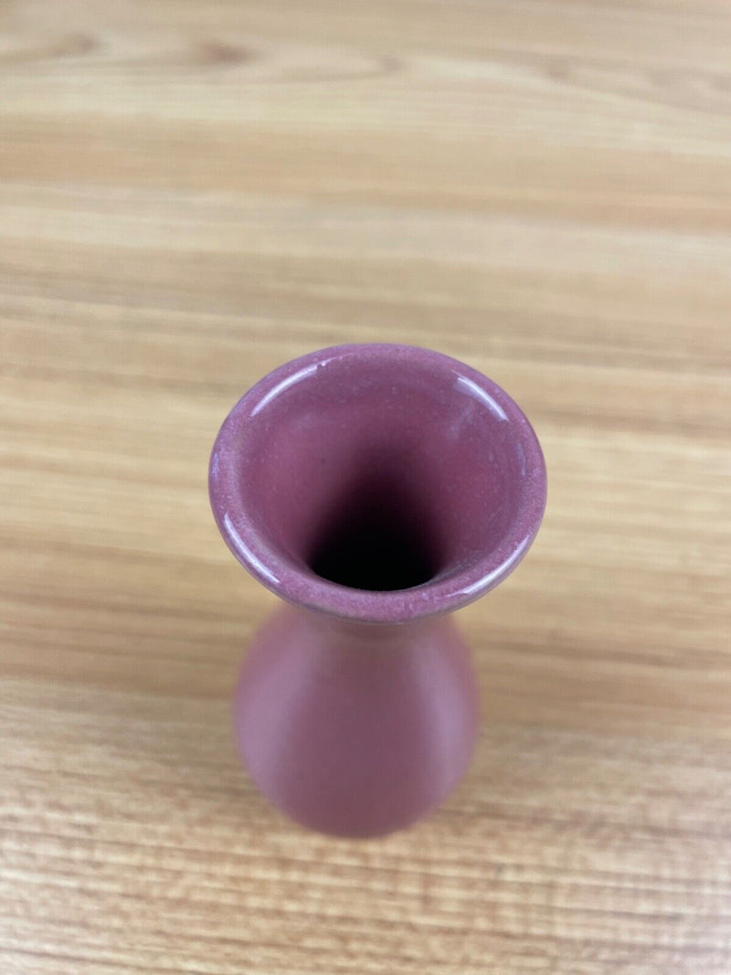 Rosemeade Art Pottery Deep Pink Bud Miniature Vase, 4 3/4”, North Dakota