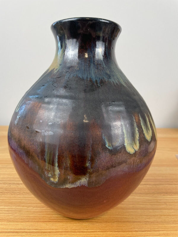 Ruth Stein Drip GlazeVase Studio Art Pottery Vase Hand Thrown Mid Century Signed