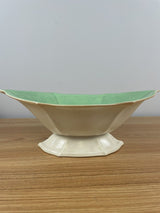 Vintage Cowan Art Pottery Seahorse Green Footed Console Pedestal Bowl 12" Across