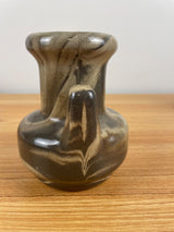 VINTAGE JUANITA WARE BROWN SWIRL VASE OHIO POTTERY AMERICAN COLLECTIBLE POTTERY