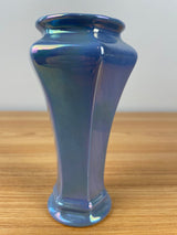 Vintage Cowan Pottery Larkspur Blue Lustre 6.5" Tall Hexagon Top Classic Vase